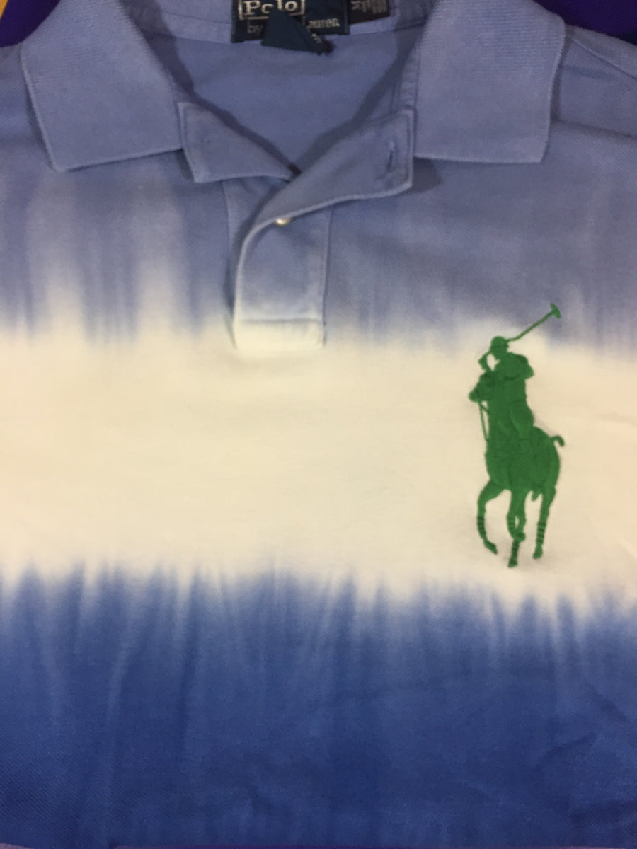 Men's Medium Polo Ralph Lauren Shirt Large Logo Blue – JAWSBOT