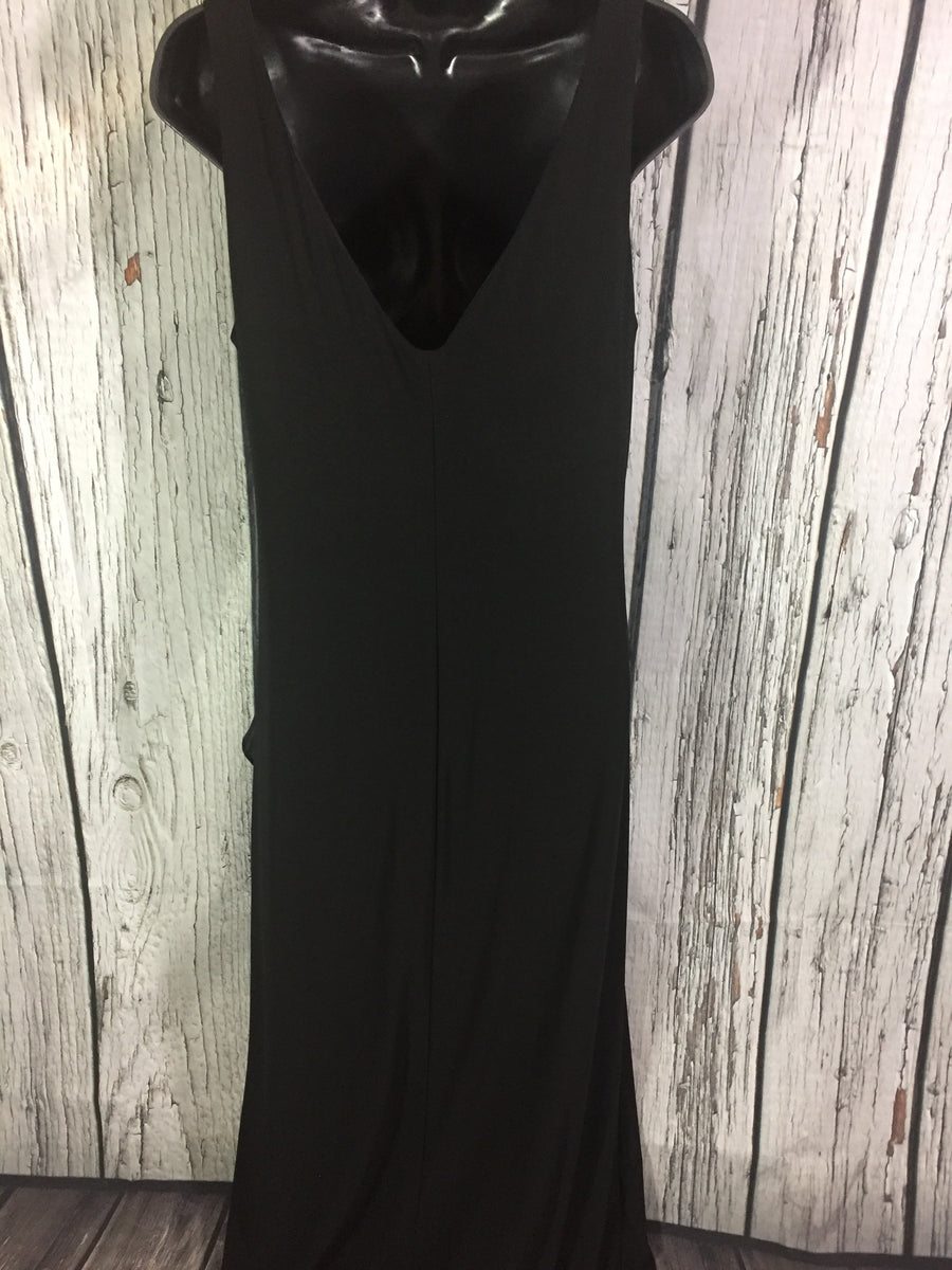 Women's (14) BETSY ADAM Long Dress Black – JAWSBOT