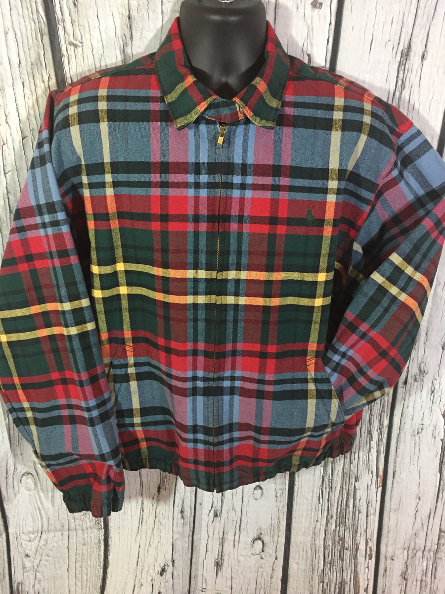 Men's Large POLO Ralph Lauren Plaid Jacket Multicolor – JAWSBOT
