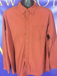 Men’s Large North Face LS Button Up Shirt Maroon