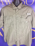 Men’s Large Columbia PFG Shirt Button Up Green