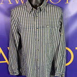 Men’s Large North Face Shirt Button Up LS Blue plaid Breathable Sun