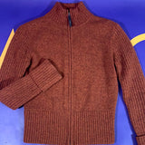 Women’s Small REI Lambs Wool Sweater Full Zip Brown