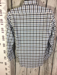 Men’s Small Thomas Dean LS Dress Shirt Plaid