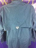 Men’s Medium Columbia PFG LS Shirt Button Up Blue