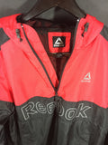 Men’s Reebok Pullover Jacket 1/3 Zip Large red Black