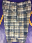 Men’s 32W Eddie Bauer Cargo Shorts Plaid Blue