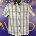 Men’s Medium Or Large Under Armour snap button up shirt short sleeve Gear plaid