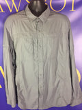 Men’s 2XL REI LS Sun Shirt Fishing Gray Button Up