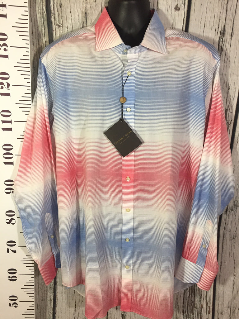Men's XXL Thomas Dean LS Button Up Dress Shirt JAWSBOT Men's XXL Thomas Dean LS Button Up Dress Shirt JAWSBOT