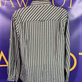 Men’s Large North Face Shirt Button Up LS Blue plaid Breathable Sun