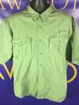 Men’s XL Columbia River Lodge Button Up Shirt Green SS