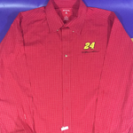 Men’s XL NASCAR #24 Jeff Gordon Antigua LS Button Up Shirt Red