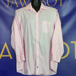 Men’s 17/34 HART SCHAFFNER MARX Button Up Dress Shirt Pink LS