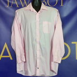 Men’s 17/34 HART SCHAFFNER MARX Button Up Dress Shirt Pink LS