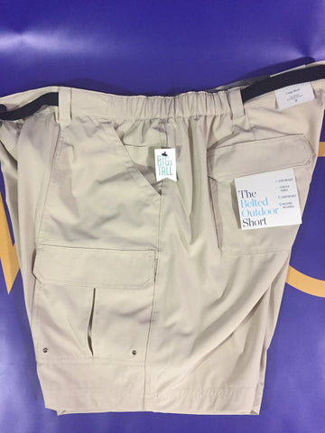 Men’s 50W Croft & Barrow Shorts Khaki Cargo Belted