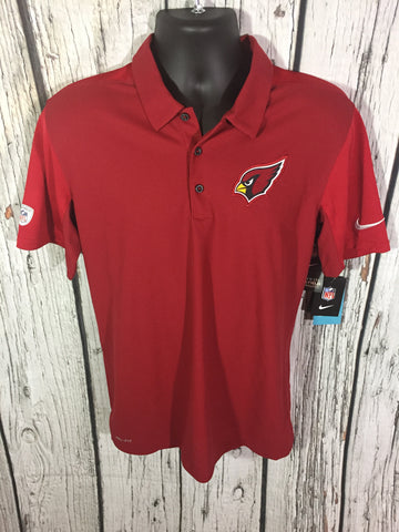 Men’s Small Nike Dri-Fit Polo Red Shirt Arizona Cardinals