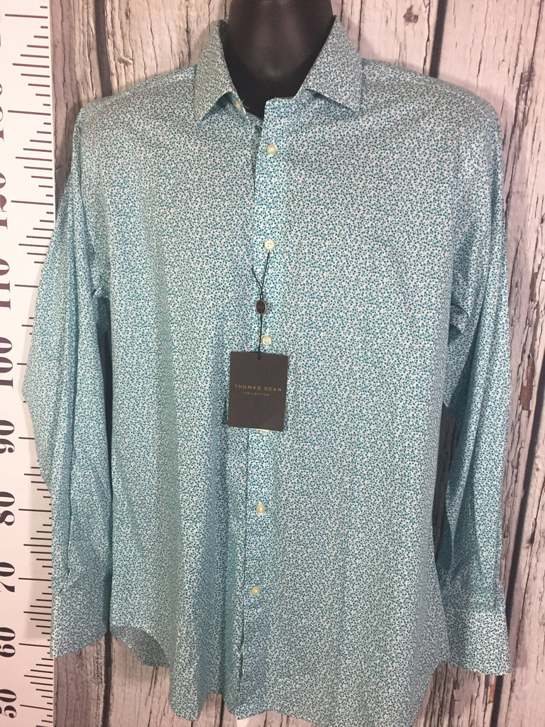 Men's Large Thomas Dean LS Dress Shirt JAWSBOT Men's Large Thomas Dean LS Dress Shirt JAWSBOT