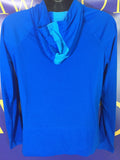 Men’s Large Under Armour Running LS Shirt Hooded Blue