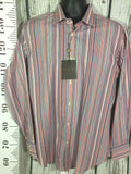 Men’s Large Small Thomas Dean Button Up LS Dress Shirt