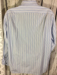 Men’s ISAIA LS Dress Shirt 16.5/42 Italy Blue