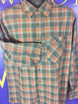 Men’s Large ROYAL ROBBINS LS Button Up Shirt Plaid Concealed