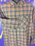 Men’s Large ROYAL ROBBINS LS Button Up Shirt Plaid Concealed