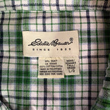 Men’s Large Eddie Bauer Flannel shirt LS Green