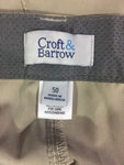 Men’s 50W Croft & Barrow Shorts Khaki Cargo Belted