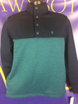 Men’s Small IZOD 4 Button Pullover Sweater Fleece Jacket Blue