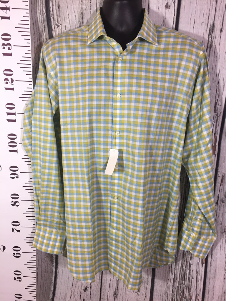 Men's Large Thomas Dean LS Dress Shirt Button Up – JAWSBOT