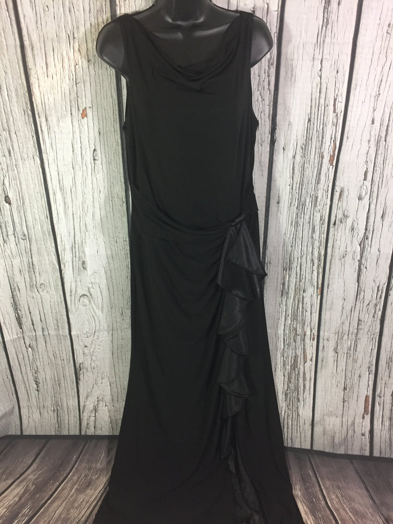Women's (14) BETSY ADAM Long Dress Black JAWSBOT Women's (14) BETSY ADAM Long Dress Black JAWSBOT