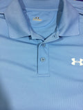 Men’s Medium Under Armour Polo Shirt Golf Stretch Blue