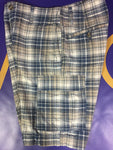 Men’s 32W Eddie Bauer Cargo Shorts Plaid Blue