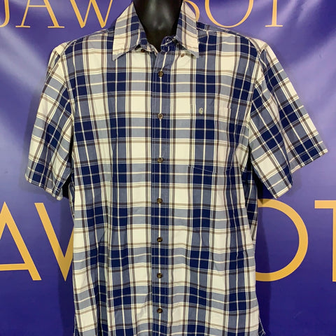 Men’s Large Carhartt Button Up Shirt Blue plaid