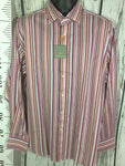 Men’s XL Thomas Dean LS Dress Shirt Button Up Large 17.5x36.5