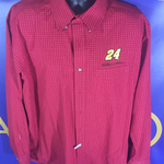 Men’s XL NASCAR #24 Jeff Gordon Antigua LS Button Up Shirt Red