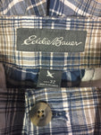 Men’s 32W Eddie Bauer Cargo Shorts Plaid Blue