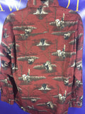 Men’s XL Columbia River Lodge LS Shirt Red Puppy