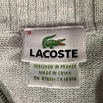 Men’s LACOSTE 8 Pullover Sweater 1/4 zip Gray Large