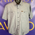 Men’s Large ORVIS Button Up Shirt Fishing Breathable SS Blue