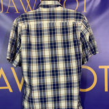 Men’s Large Carhartt Button Up Shirt Blue plaid