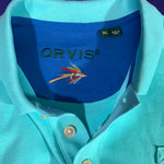 Men’s XL ORVIS Polo Shirt Blue Fishing Outdoor