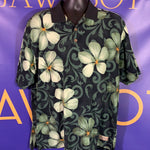 Men’s Large Tommy Bahama Hawaiian Style Polo Shirt Green