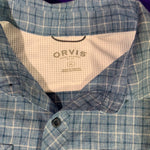 Men’s XL ORVIS Fishing Shirt Breathable Blue SS