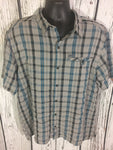 Men’s XL Columbia Button Up Shirt SS Plaid Hiking