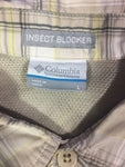 Men’s Large Columbia Insect Blocker LS Shirt Button Up Plaid