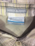 Men’s Large Columbia Insect Blocker LS Shirt Button Up Plaid