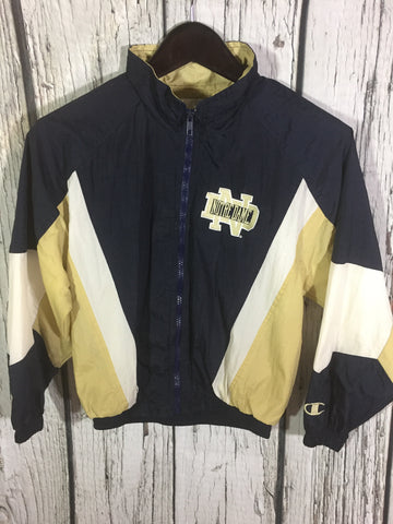 Kids Youth Medium Vintage Champion NOTRE DAME Windbreaker