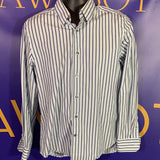 Men’s Medium 15 Express Button Up Shirt LS Blue Modern Fit